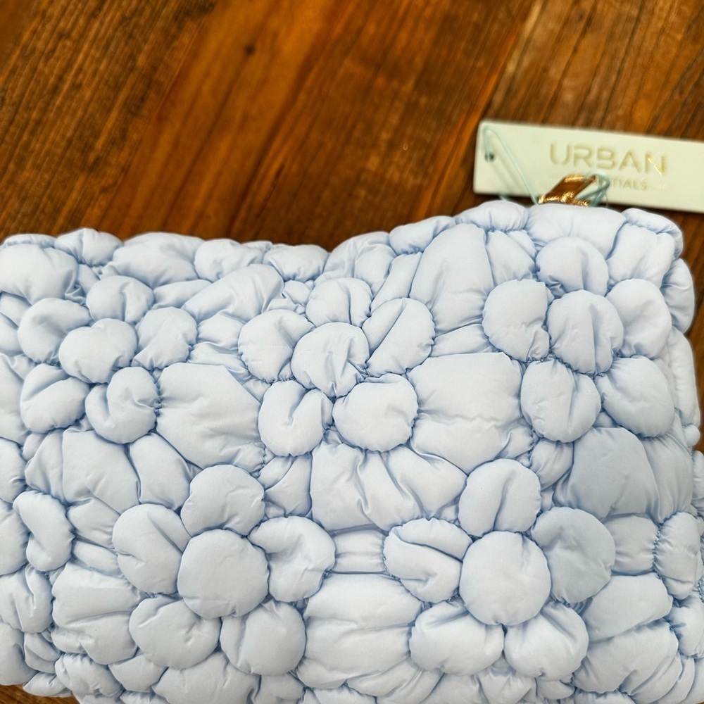 Light Blue Quilted Pouch - Picture 2 of 6